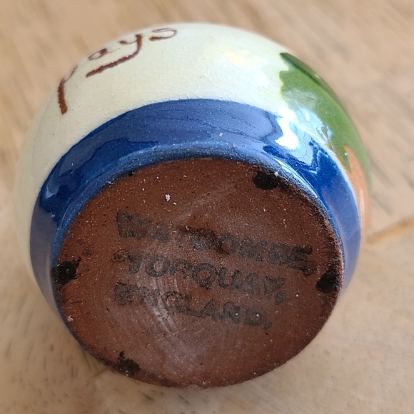 Vintage Miniature Creamer Motto Ware Watcombe Pottery, Torquay "Smile It Pays" - Picture 5 of 11